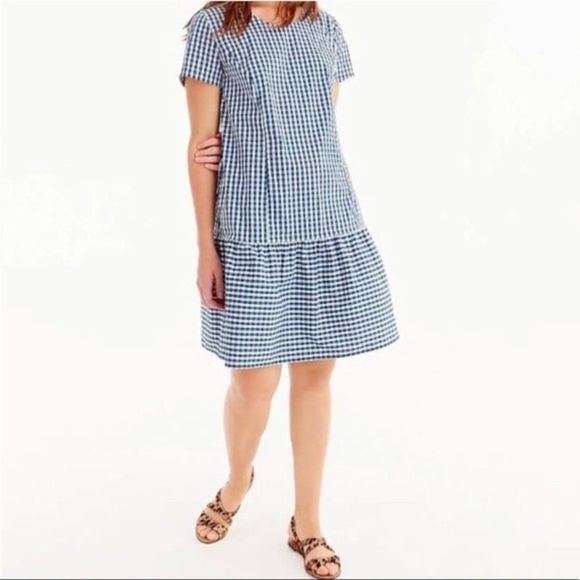 Universal Standard J. Crew Gingham Poplin Dress - Picture 3 of 6